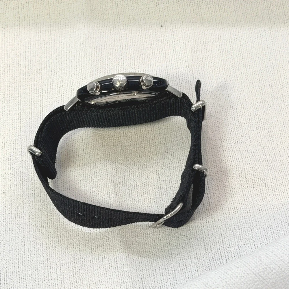 Briston Chronograph Men OS Black NWOT Clubmaster Sport Acetate NATO Watch